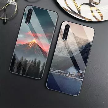 Чехол с горным пейзажем для Samsung Galaxy A52 A71 A72 A70 A73 A53 A13 5g A03 A22 A21s A03 Core A42, чехол из закаленного стекла For Samsung A32 4G