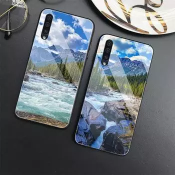 Чехол с горным пейзажем для Samsung Galaxy A52 A71 A72 A73 A53, стеклянный чехол для Samsung A13 5g A03 A22 A21s A03 Core A42 A70 For Samsung A21S