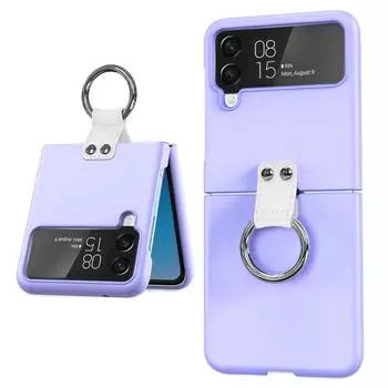 Чехол с кольцом на палец без отпечатков пальцев для Samsung Z Flip4 для Samsung Galaxy Z Flip 4 5g Flip4 Flip3 Flip 3 Zflip4, чехол со шнурком for Samsung Z Flip 3 оранжевый