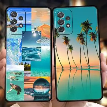Чехол с летним рендерингом для Samsung A24 A12 A14 A32 A50 A70 A20E A20S A10S A22 A30 A40 A34 A54 A42 A52 5G A02S A04s Samsung A12