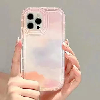 Чехол с милым акварельным рисунком для iPhone 14 Pro Max 13 12 11 Pro 14 15 Plus XR XS 7 8 Plus SE, модный воздушный противоударный мягкий чехол For iPhone 13