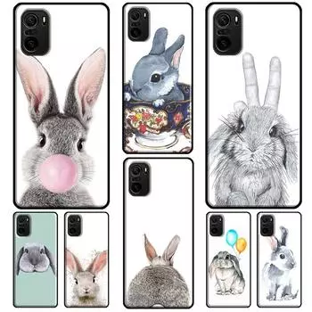 Чехол с милым кроликом для Redmi Note 11 Pro 9 Pro 7 8 9S 10S 11S Note 10 Pro для Redmi 10 9C 9A 9 9T, чехол Redmi 7
