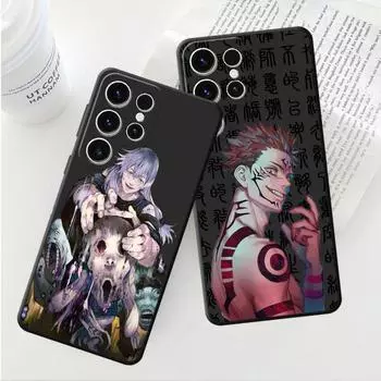 Чехол с милым рисунком дзюдзюцу кайсен для Samsung Galaxy S8 S7 S10 S9 S10e S23 Ultra 5g S20 Fe S21 S22 Plus, черный мягкий защитный чехол Samsung S23 5G