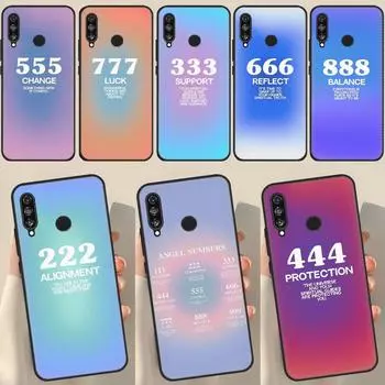 Чехол с номерами ангелов для Huawei Honor 50 P20 P30 P40 P50 Pro Lite P Smart Z 2019 2021 Nova 5T, чехол для телефона Huawei P30 Pro