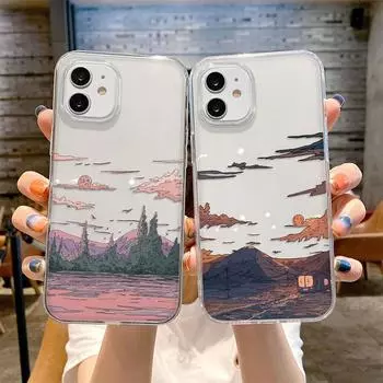 Чехол с пейзажем для Samsung M23, чехлы Galaxy M13 S23 Ultra S22 Plus S21 S20 Fe M51 Note 20, ультра-силиконовые противоударные чехлы на заднюю панель S20 Plus