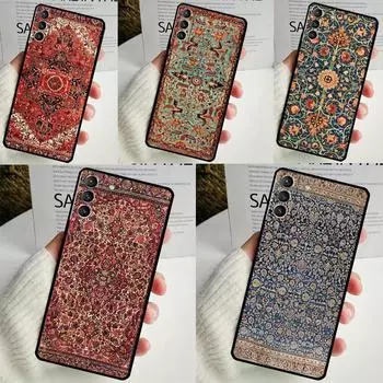 Чехол с персидским ковром и цветочным узором для Samsung Galaxy S23 S24 Ultra S8 S9 S10 S22 Plus Note 10 20 Ultra S20 S21 FE Galaxy S10