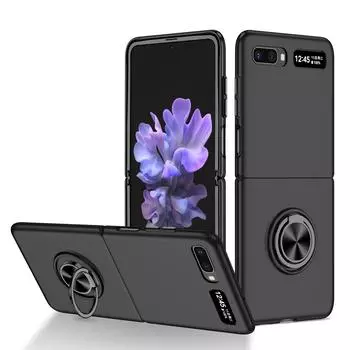 Чехол с подставкой и защитой от падения для Samsung Galaxy Z Flip 3 5g Flip4 Flip 4 Flip3 противоударный защитный встроенный чехол Coque for Samsung Z Flip чёрный