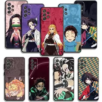 Чехол с рисунком аниме «Убийца демонов Nezuko» для Samsung Galaxy A14 A73 A53 A71 A51 A31 A33 A22 A12 A21s A13 A32 A52s A72 A52 A23 Samsung A73 5G