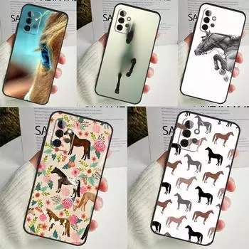 Чехол с рисунком лошади и пони для Samsung Galaxy A34 A35 A14 A15 A25 A53 A33 A13 A52 A32 A12 A51 A71 A54 A55 Samsung A25