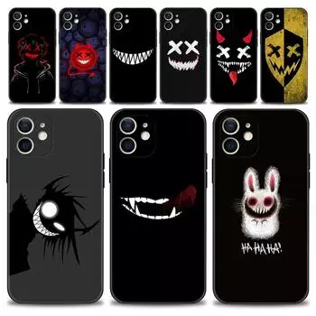 Чехол Scary Smile Skeleton Devil для Apple iPhone 14 13 12 11 Pro Max 13 12 Mini XS Max XR X 7 8 Plus 6 6S Silicone Shell iPhone 6 6S Plus