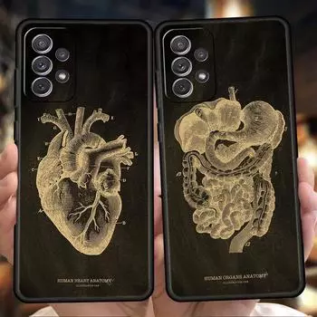 Чехол со скелетом и доской в форме сердца для Samsung A24 A12 A14 A32 A50 A70 A20E A20S A10S A22 A30 A40 A34 A54 A42 A52 5G A04s, чехол Samsung A70