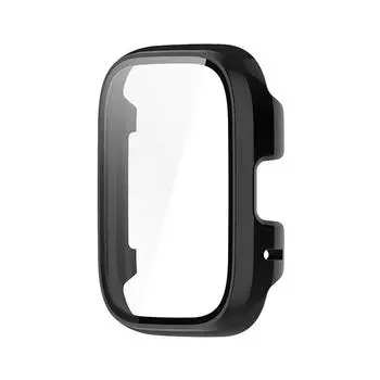 Чехол+Стекло для Redmi Watch 3 Active Бампер Защитная пленка для экрана Чехол для Xiaomi Redmi Watch 3Active Аксессуары Redmi Watch 3 Active чёрный