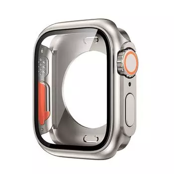 Чехол Ultra для Apple Watch 8 7, 45 мм, чехол из закаленного стекла для iWatch 6 SE, 44 мм, 360, защитная рамка с полным покрытием 44mm Change to 49mm