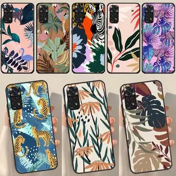 Чехол Vintage Leaves Flower для Redmi Note 12 Pro Plus для Redmi Note 10 8 9 11 Pro 12S 11S 10S 9S 9C 10C 12C Redmi Note 12 Pro 4G