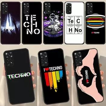 Чехол в стиле техно-музыка для Redmi Note 12 Pro Plus для Redmi Note 10 8 9 11 Pro 12S 11S 10S 9S 9C 10C 12C Redmi Note 12 5G