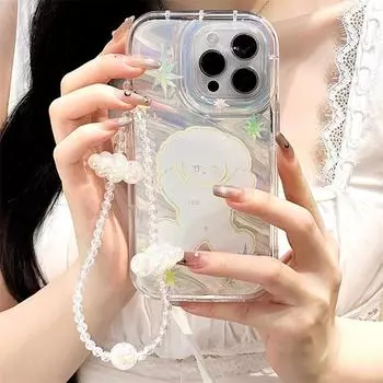 Чехол Zhitai iPhone 15 Pro Max с браслетом, совместимый с Apple 14/16 Pro, для женщин (Костюм Фантом 12/11/13) iPhone 14 Pro Max