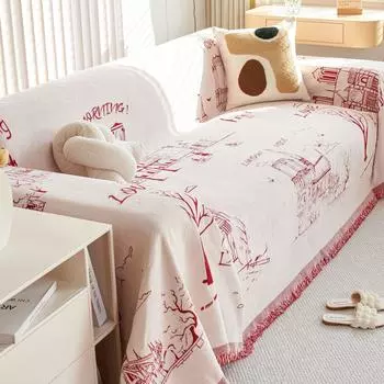 Chenille Cover Cloth, Universal Double-sided Sofa Towel for All Seasons, Universal Anti-scratch Thickened Sofa Blanket 180*130cm