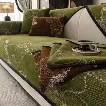 Chenille Sofa Covers Non-Slip Light Luxury Sofa Mat Towel for Living Room All Seasons Universal Couch Slipcovers Home Decor A 70x70