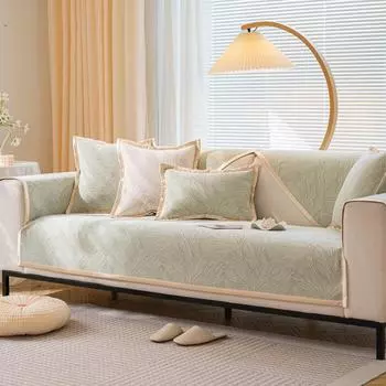 Chenille Sofa Cushion Four Seasons Universal Wide-Brimmed Jacquard Non-Slip Seat Cushions New Sofa Cover Cover Cloth 70*70cm