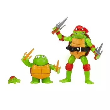 Черепашки-ниндзя: Mutant Mayhem Making of a Ninja Raphael набор из 3 фигурок