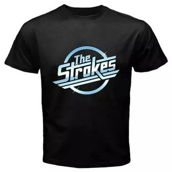 Черная футболка с логотипом The Strokes Wave S