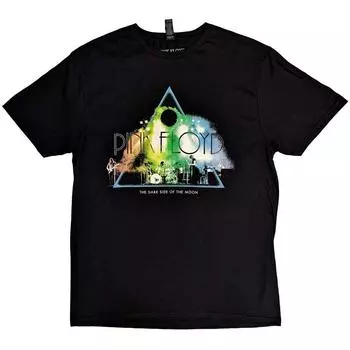 Черная футболка унисекс Pink Floyd Live Band радужного цвета S