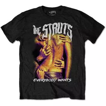 Черная футболка унисекс приталенного кроя Struts Everything Wants S