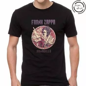 Черная футболка унисекс с логотипом Frank Zappa Armadillo S