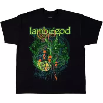 Черная футболка унисекс с металлической полосой Lamb Of God S