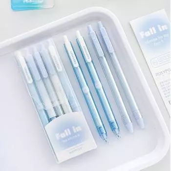 Черная гелевая ручка Press Neutral 0,5 мм Signature Pen Kawaii Blush Design Набор гелевых ручек Office синий