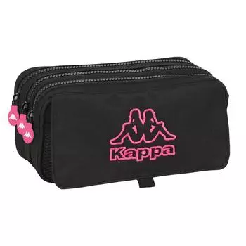 Черная и розовая большая сумка Triple Kappa Черная (21,5 х 10 х 8 см)