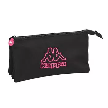 Черная и розовая большая сумка Triple Kappa Черная (22 х 12 х 3 см)
