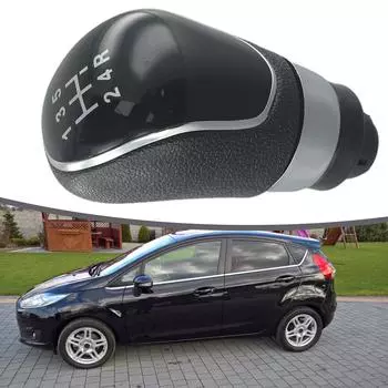 Черная ручка переключения передач для Ford Focus Fiesta, ручной рычаг переключения передач из искусственной кожи, аксессуары, компоненты CHINA
