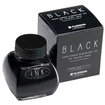 Чернила для перьевой ручки Platinum, флакон 60 см3, черные INK-1200#1 чёрный
