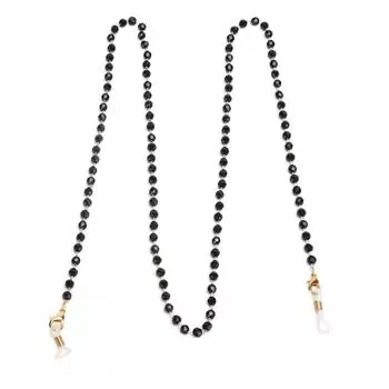 Черные акриловые бусины AntiLost Eyeglasses MouthMuffle Chain Eyeglasses Holder Chain