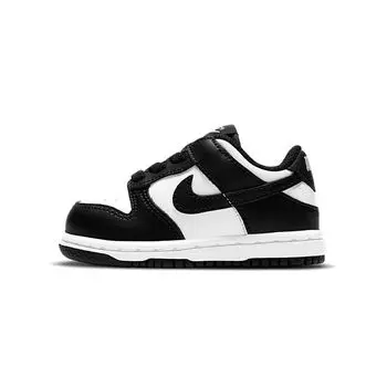 Черные белые детские кроссовки Nike Dunk Low TD CW1589-100 21