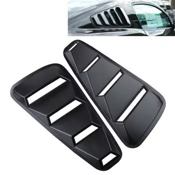 Черные боковые оконные жалюзи для Ford Mustang 2005-2014 гг. матовый черный
