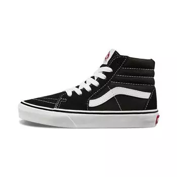Черные детские кроссовки Vans SK8-Hi Kids True-White VN000D5F6BT