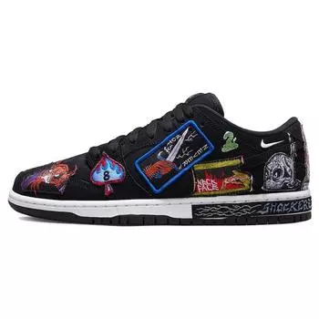 Черные кроссовки унисекс Nike Neckface x Dunk Low Pro SB Белые многоцветные DQ4488-001 36.5