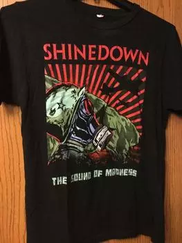 Черные рваные футболки унисекс Shinedown с бирками S