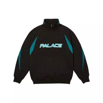 Черные топы унисекс с молнией 1/4 Palace Isnt It P25CS133 XL