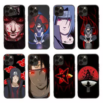 Черный чехол для Samsung Note 20 Lite S24 Ultra S23 A03 A05 A06 A11 A71 A15 A16 A13 A24 A25 A33 A52 A53 A50 M55 M35 Plus D-37 Наруто Итачи Samsung Note 9 коричневато-жёлтый