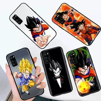 Черный чехол для Xiaomi Poco X6 X4 M5 M6 F5 F6 C65 C55 C50 C51 C40 Pro Redmi 14C A3X 13C 12C 11T 10A 9C Note 7 6 8A Plus W-89 Dragon Ball Anime Redmi 13C 4G кожа буйвола