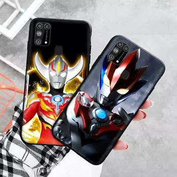 Черный чехол для Xiaomi Redmi 13C Note 9 iPhone XR 7 8 14 15 11 12 13 X XS Pro Max Samsung A25 S23 S24 FE Ultra Plus Ultraman Samsung M21 бездна