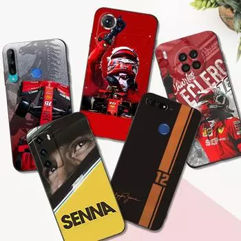 Черный чехол из ТПУ для Huawei Y9S Y6S Y8S Y5P Y7P Y8P y7 Y5 lite Prime 2018 Y6 2019 Чехол Айртон Сенна huawei Y6 prime 2018