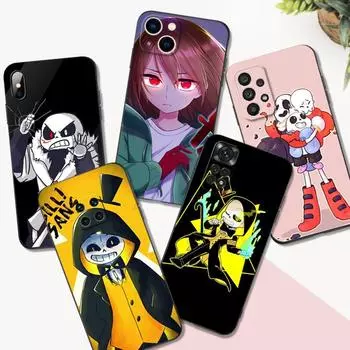 Черный чехол из ТПУ для iPhone 5 5s se 2020 6 6s 7 8 plus x 10 XR XS 11 12 13 mini pro MAX задняя крышка Игра Undertale iphone 11pro MAX