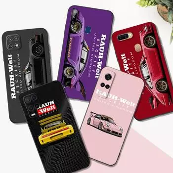 Черный чехол из ТПУ для OPPO A1K A5 A5S A5XS A3S AX5 A11 A11X A12E A12 A7 A9 A9X 2018 2020 jdm RWB 911 964 933 спортивный автомобиль OPPO A7 AX7 A7N