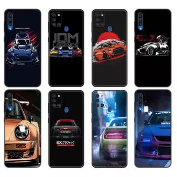 Черный чехол из ТПУ для Samsung Galaxy A50 50S A30S A10 A01 A11 A21S A31 A41 A51 A71 M21 M30S S10LITE Крутой японский спортивный автомобиль JDM комикс Samsung A01