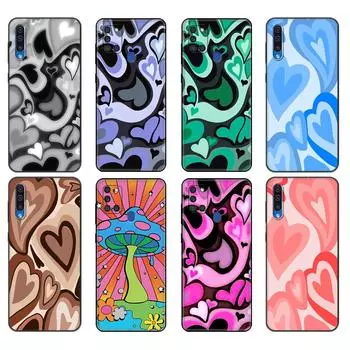 Черный чехол из ТПУ для Samsung Galaxy A50 50S A30S A10 A01 A11 A21S A31 A41 A51 A71 M21 M30S S10 LITE Чехол Love Heart Samsung A71