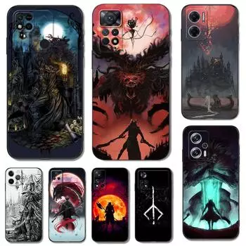 Черный чехол из ТПУ для Xiaomi mi 11i 5G Redmi Note 11 11S 11T Pro PLUS 4G 5G, чехол Bloodborne Blood Moon Art Note11TPRO PLUS 5G